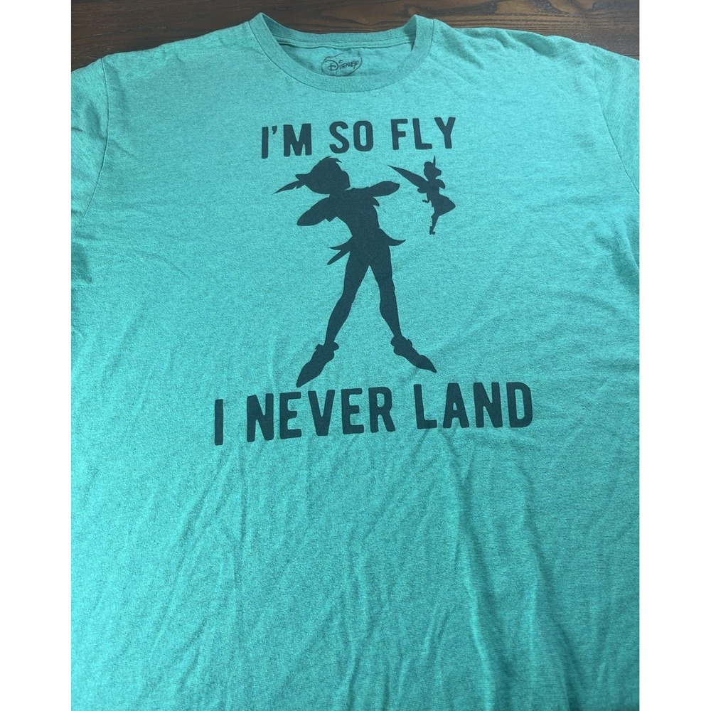 Disney Peter Pan T-Shirt – "I'm So Fly I Never Land" Graphic Tee Men's XXL